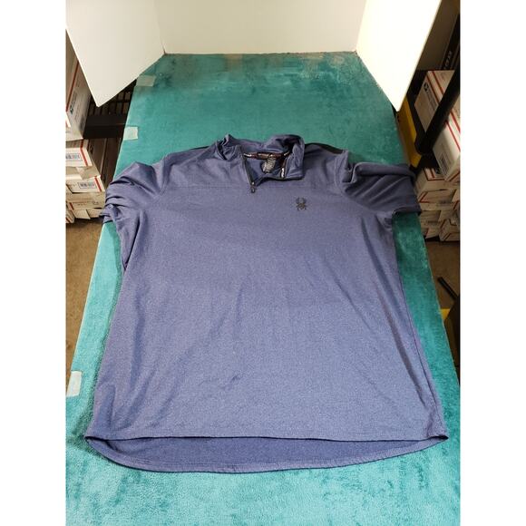 Spyder Jacket Size 2XL XXL Mens Blue Long Sleeve Windbreaker Fleece Active - Picture 1 of 8